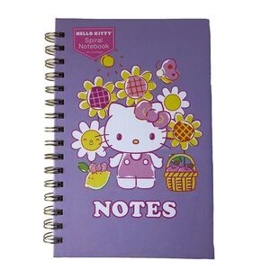 Sanrio Hello Kitty Spiral Notebook 160 Lined Pages Purple Cover New